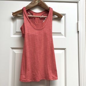Lululemon size four red tank top with built in bra.